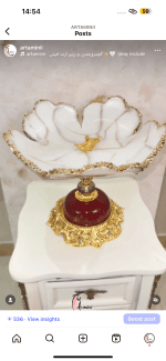 میوه خوری رزینی با پایه‌ سرامیکی قرمز - Image 3