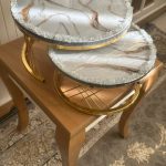 استند پذیرایی ست دوتایی طرح سنگ مرمر