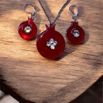 ست گردنبند گوشواره یلدایی❤️😍